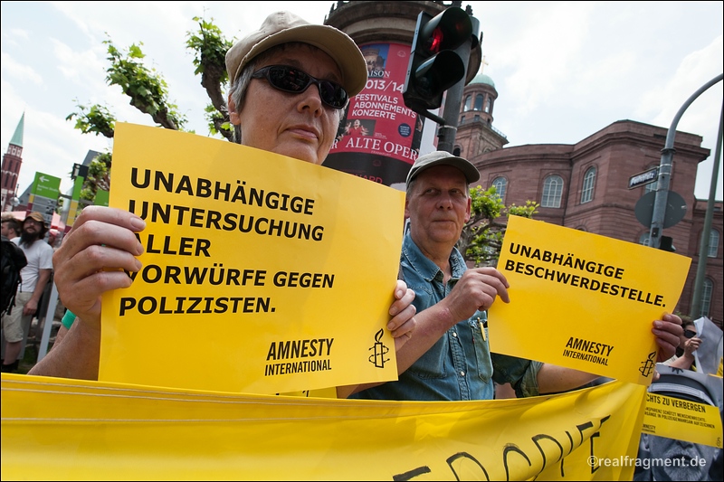 Blockupy Frankfurt - Protest gegen Polizeiaktion