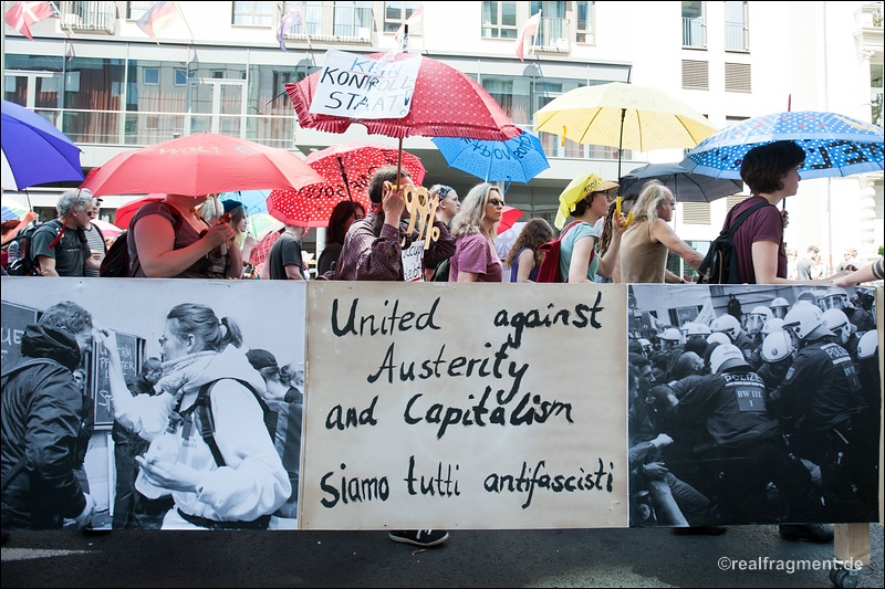 Blockupy Frankfurt - Protest gegen Polizeiaktion