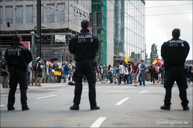 Blockupy Frankfurt - Protest gegen Polizeiaktion
