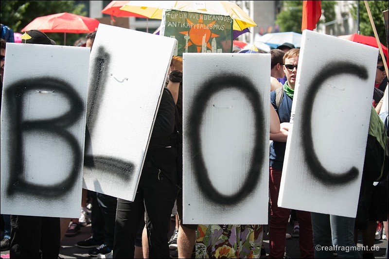 Blockupy Frankfurt - Protest gegen Polizeiaktion