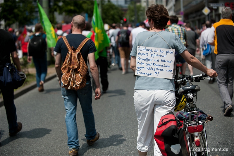 Blockupy Frankfurt - Protest gegen Polizeiaktion