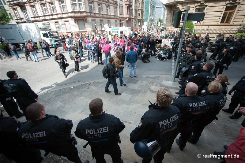 Blockupy FFM: Friedlicher Freitag vor der Großdemo