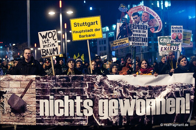 Stuttgart: 112. Montagsdemo gegen S21 Stuttgart: 112. Montagsdemo gegen S21